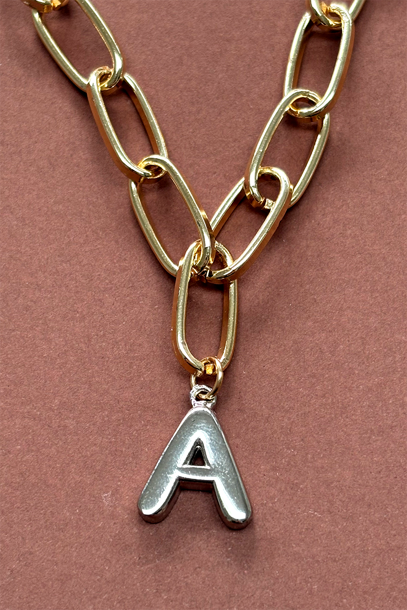 BUBBLE INITIAL - Silver letter