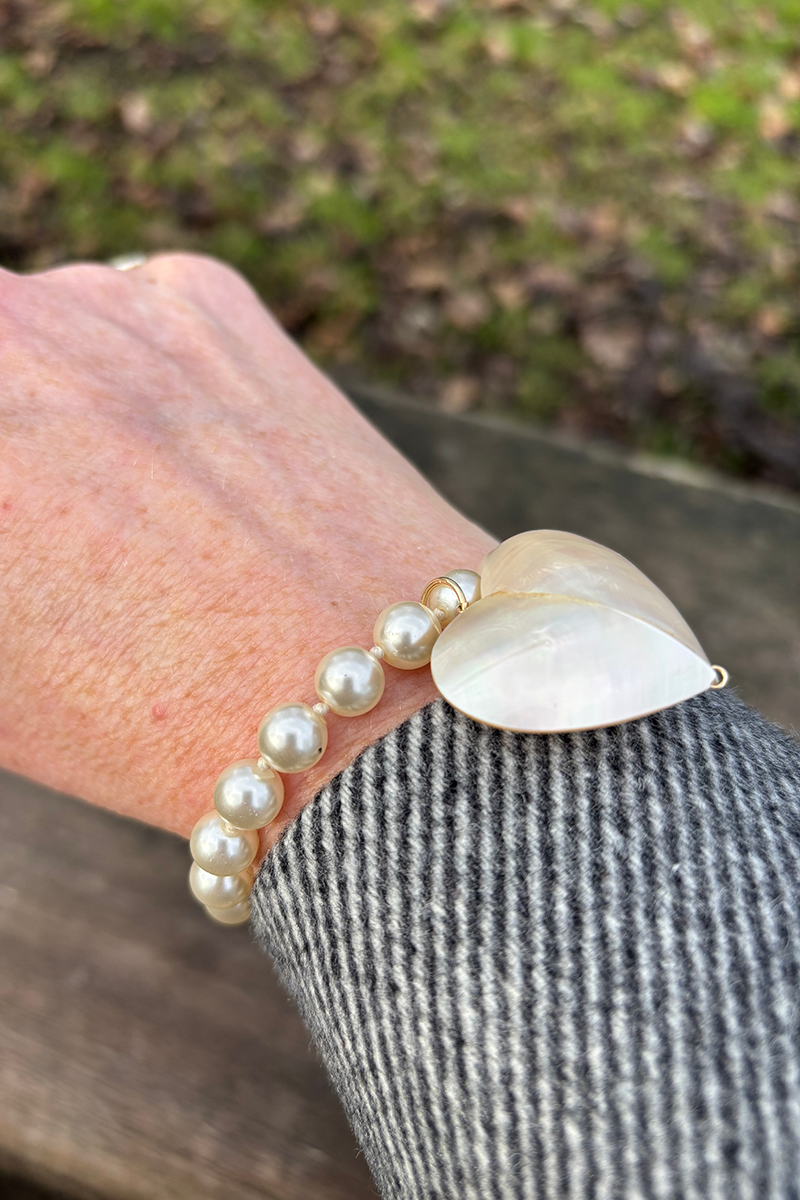 PL X RI - Heart pearl bracelet