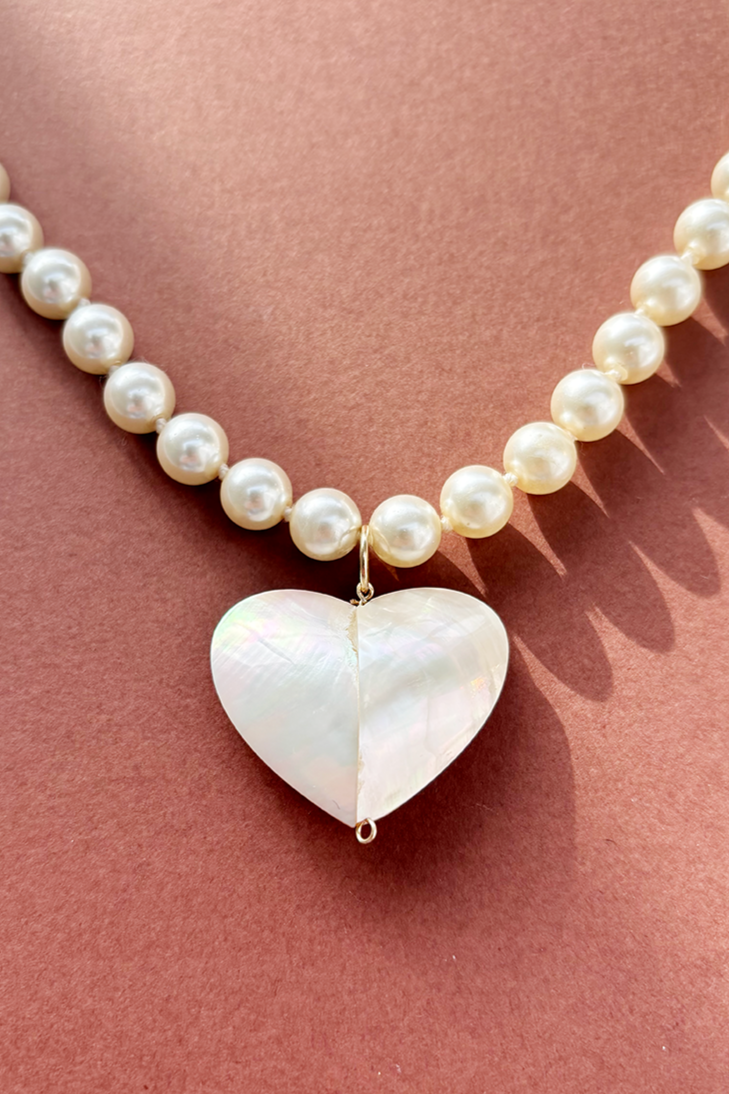PL X RI - Heart pearl necklace