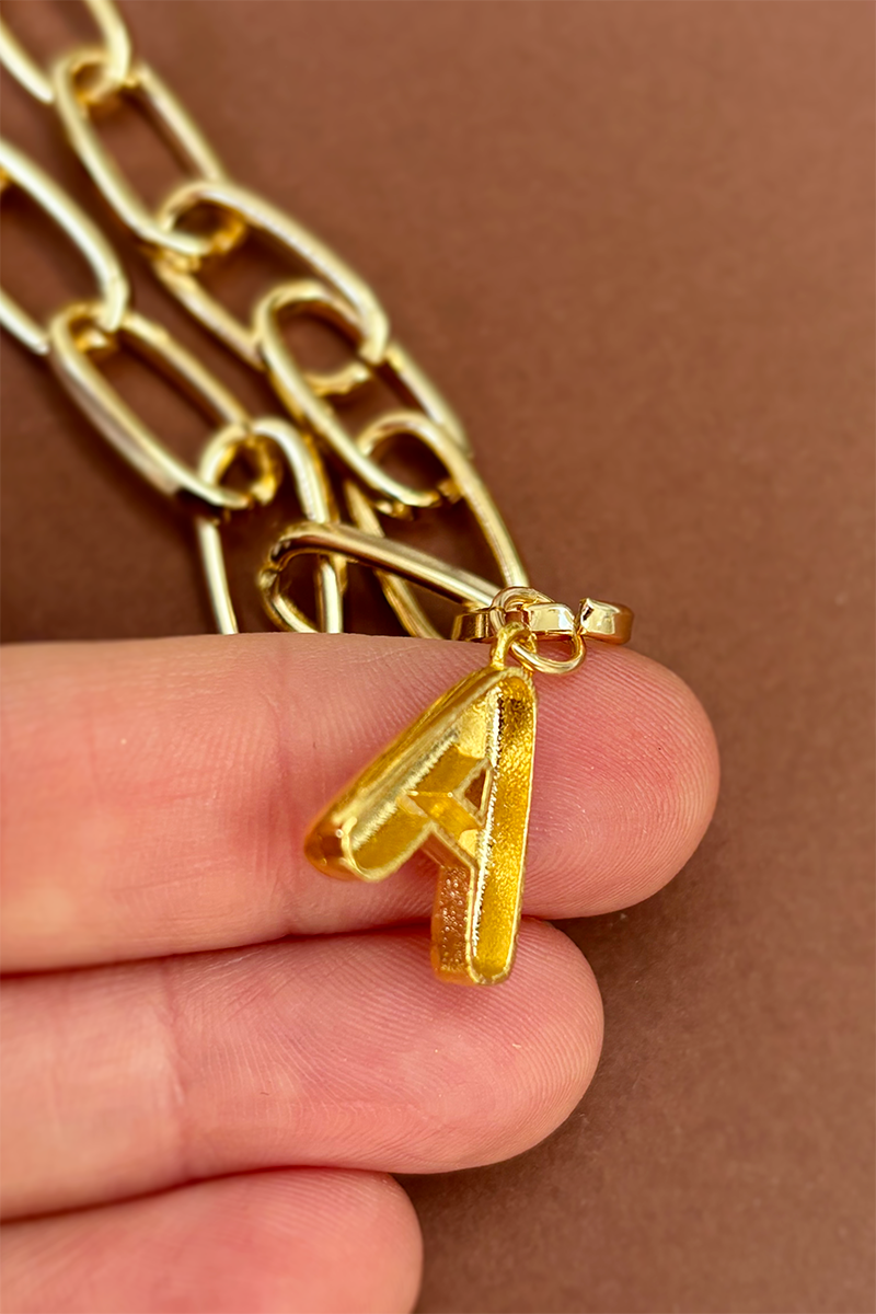 BUBBLE INITIAL - Gold letter