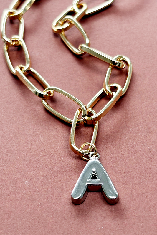 BUBBLE INITIAL - Silver letter