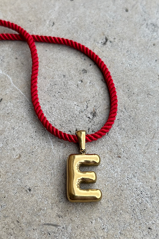 INITIAL ON A STRING - Red