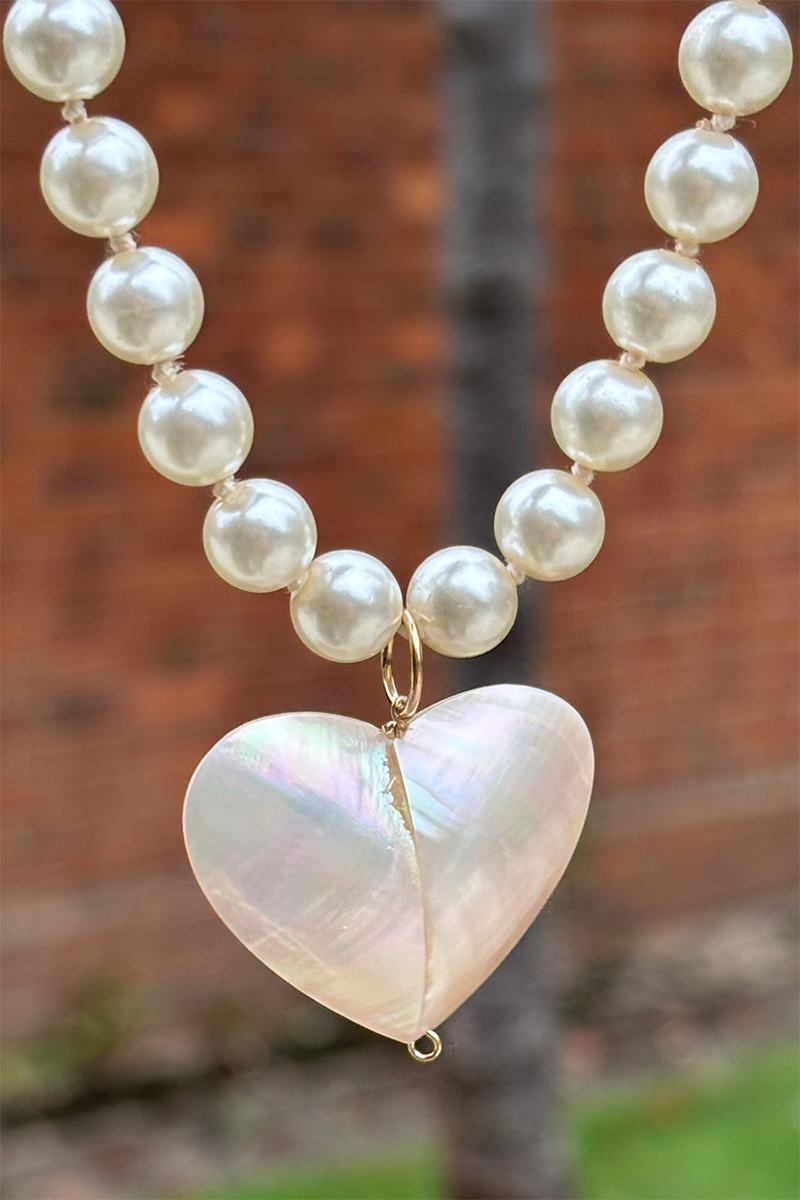 PL X RI - Heart pearl necklace