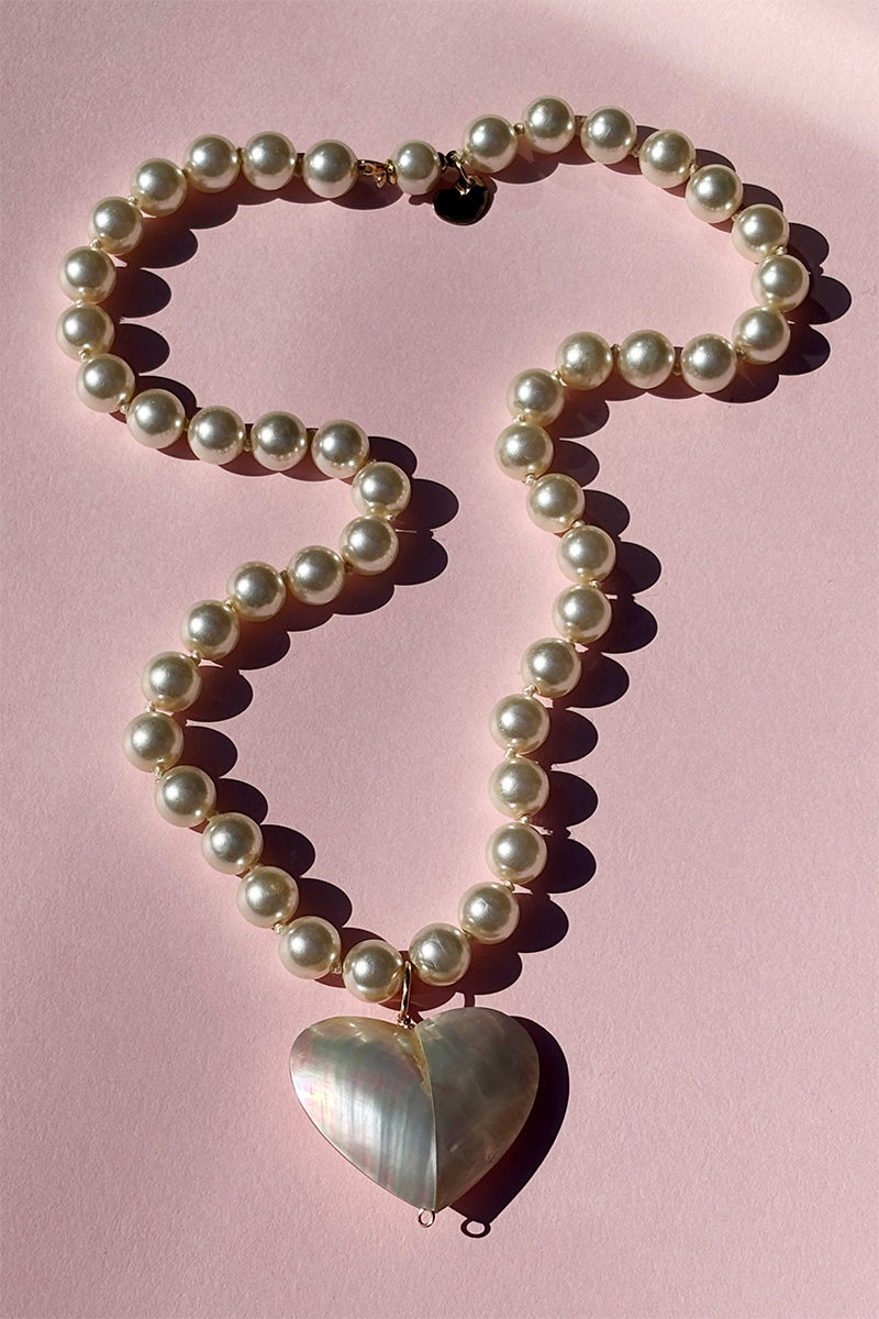 PL X RI - Heart pearl necklace
