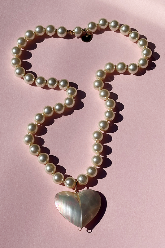 PL X RI - Heart pearl necklace