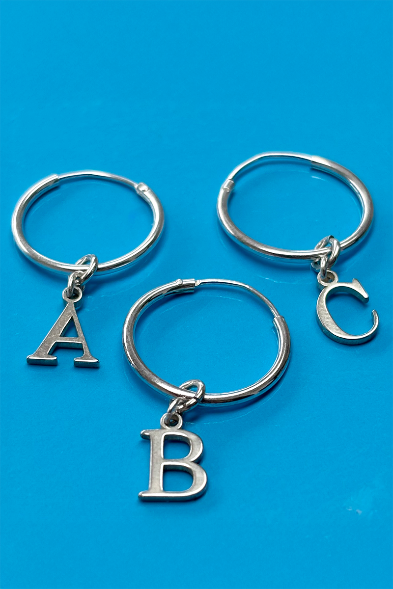 SAY MY NAME Hoop - Silver